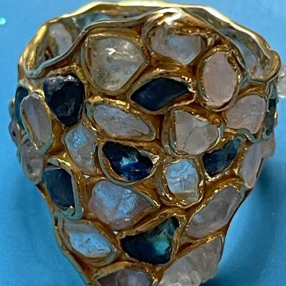 Mixed Raw Sapphire "Nerissa" Ring from German Kabirski